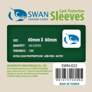 Koszulki na karty Swan Panasia 60x60 mm thin (cienkie) 160 sztuk