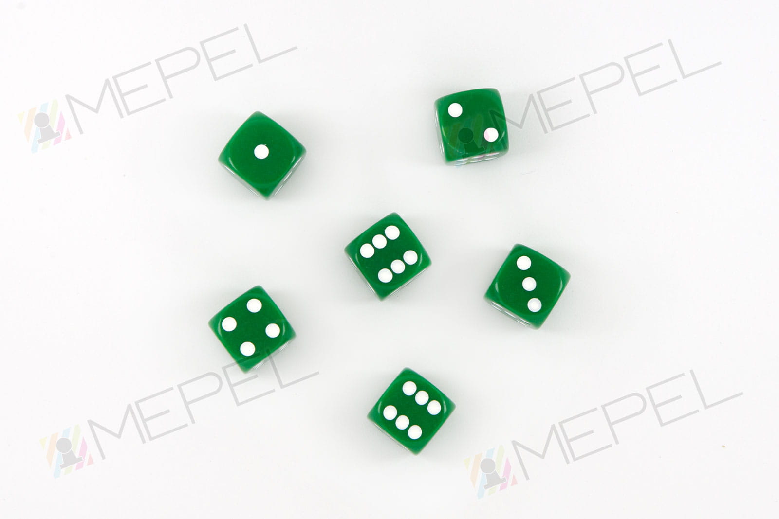 Dice / die D6 16mm - green