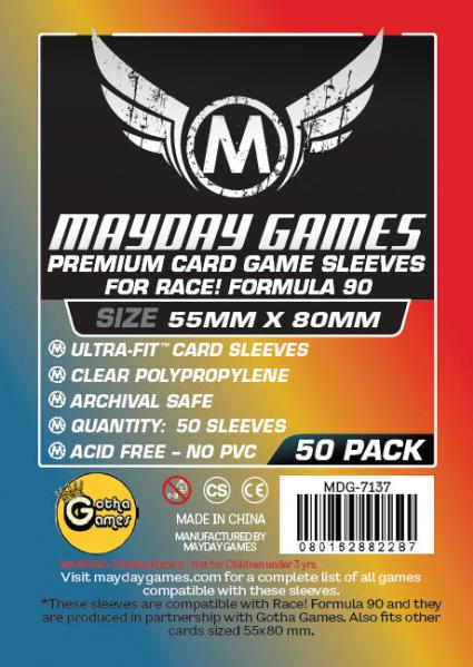 Koszulki na karty Mayday Premium "Race! Formula 90" 55x80 mm 50 sztuk