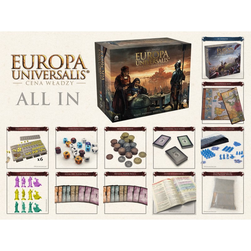 Europa Universalis: Cena władzy (edycja deluxe) - Zestaw ALL IN