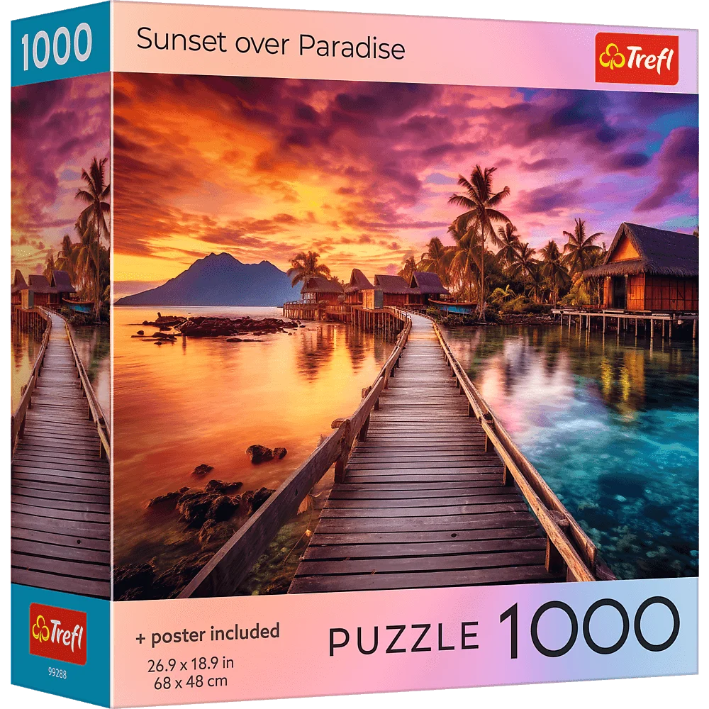 Puzzle 1000 USA Collection: Sunset over Paradise
