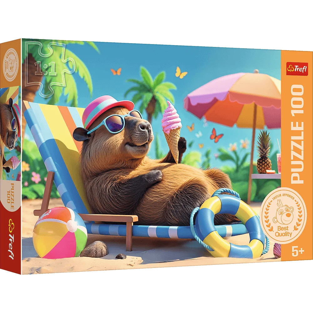 Puzzle 100 Relaks w stylu kapibary