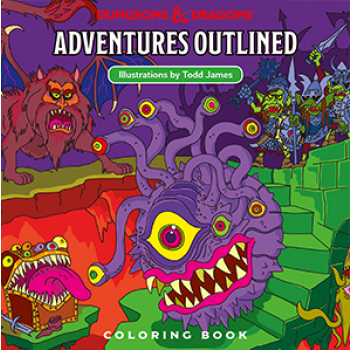 Dungeons & Dragons: Adventures Outlined Coloring Book - Softcover