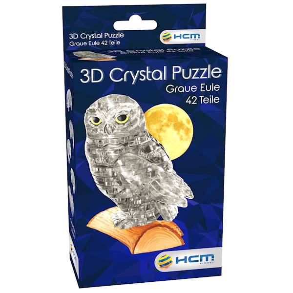 3D Crystal Puzzle 42: Sowa szara