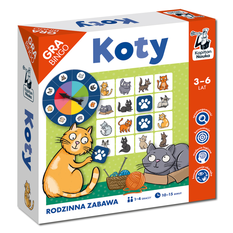 Kapitan Nauka: Koty. Gra bingo