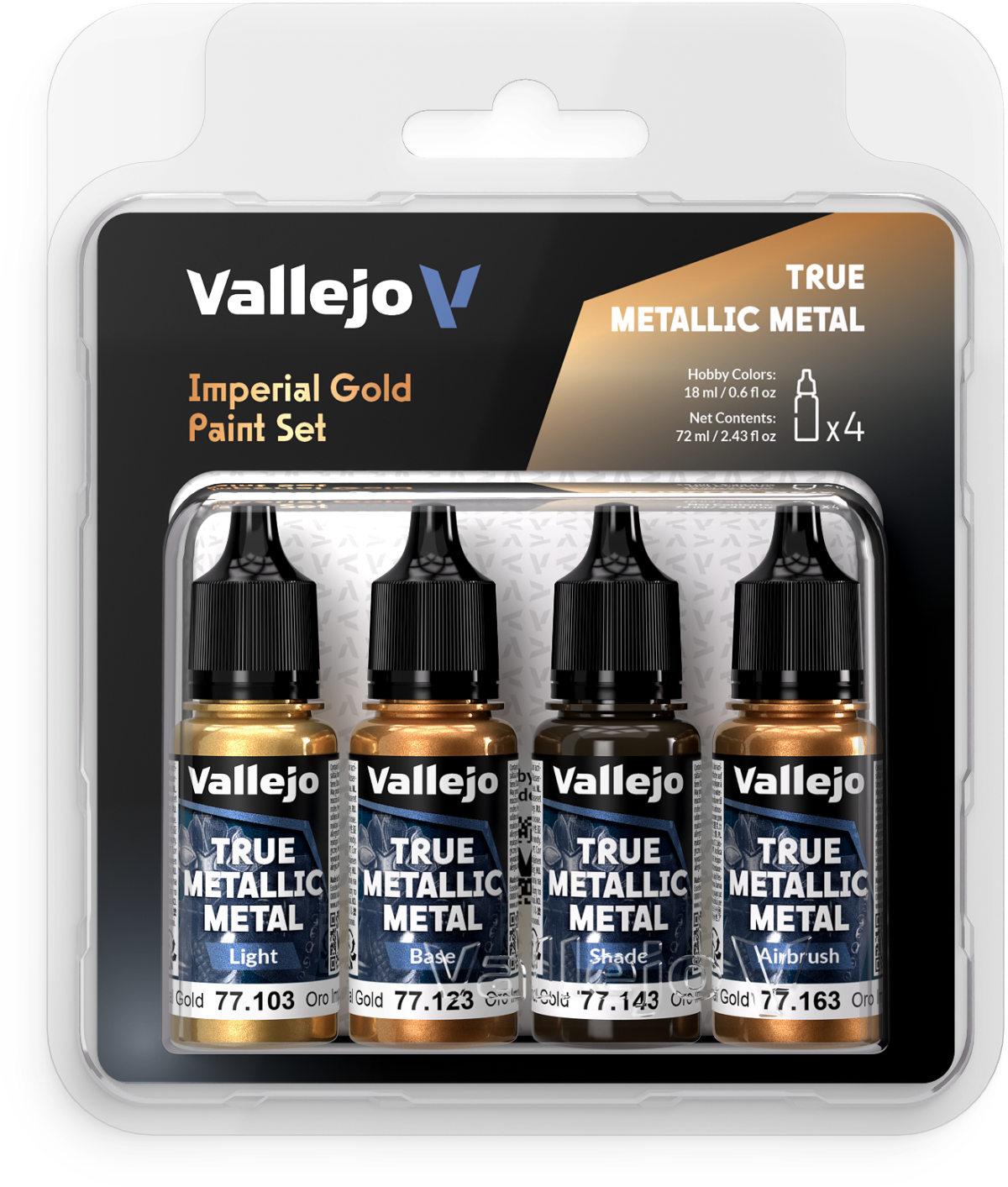 Vallejo: True Metallic Metal - Imperial Gold Paint Set