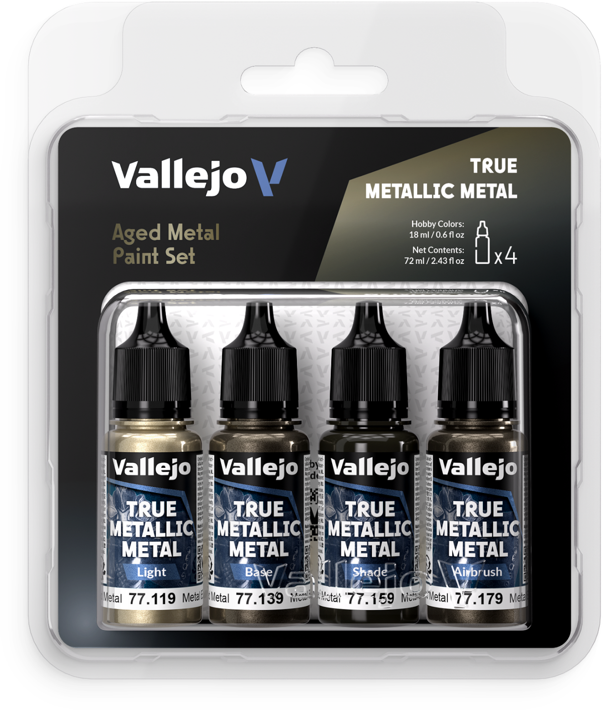 Vallejo: True Metallic Metal - Aged Metal Paint Set