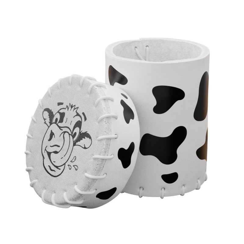 Cow leather dice cup