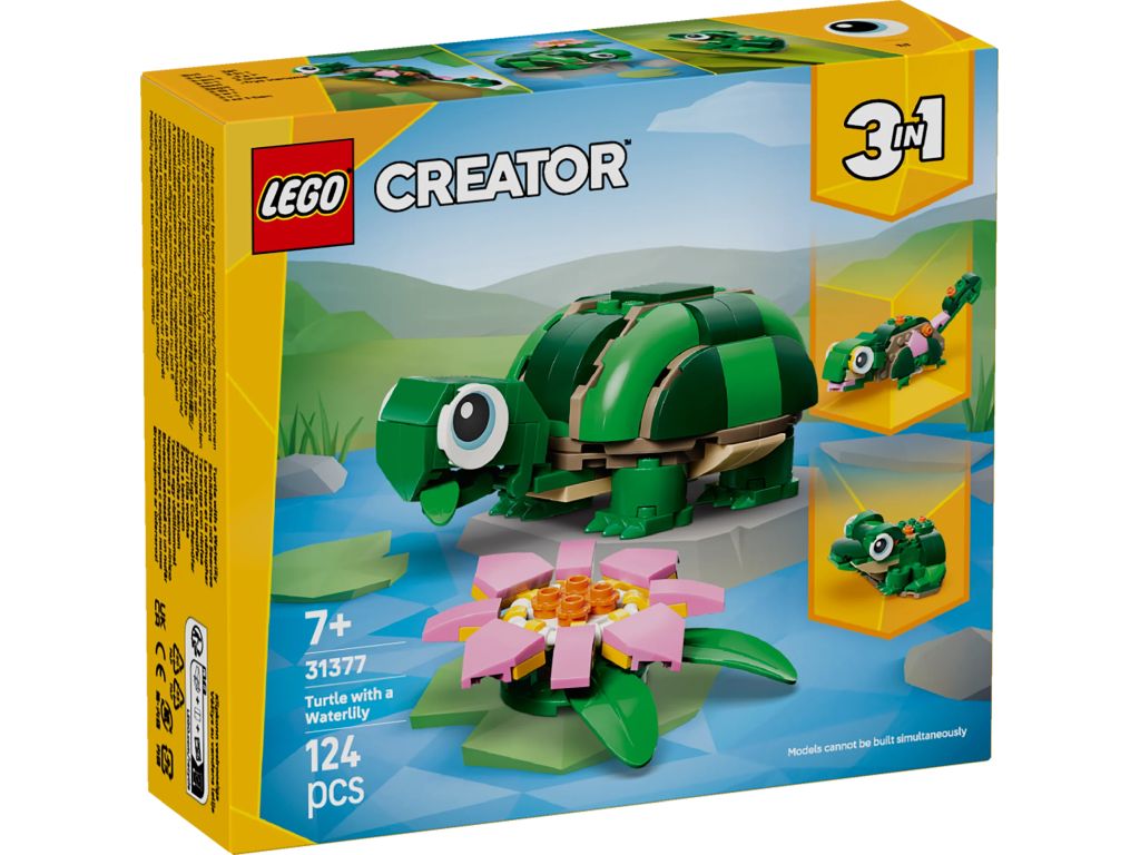 LEGO® Creator 31377 Żółw i kwiat lilii wodnej