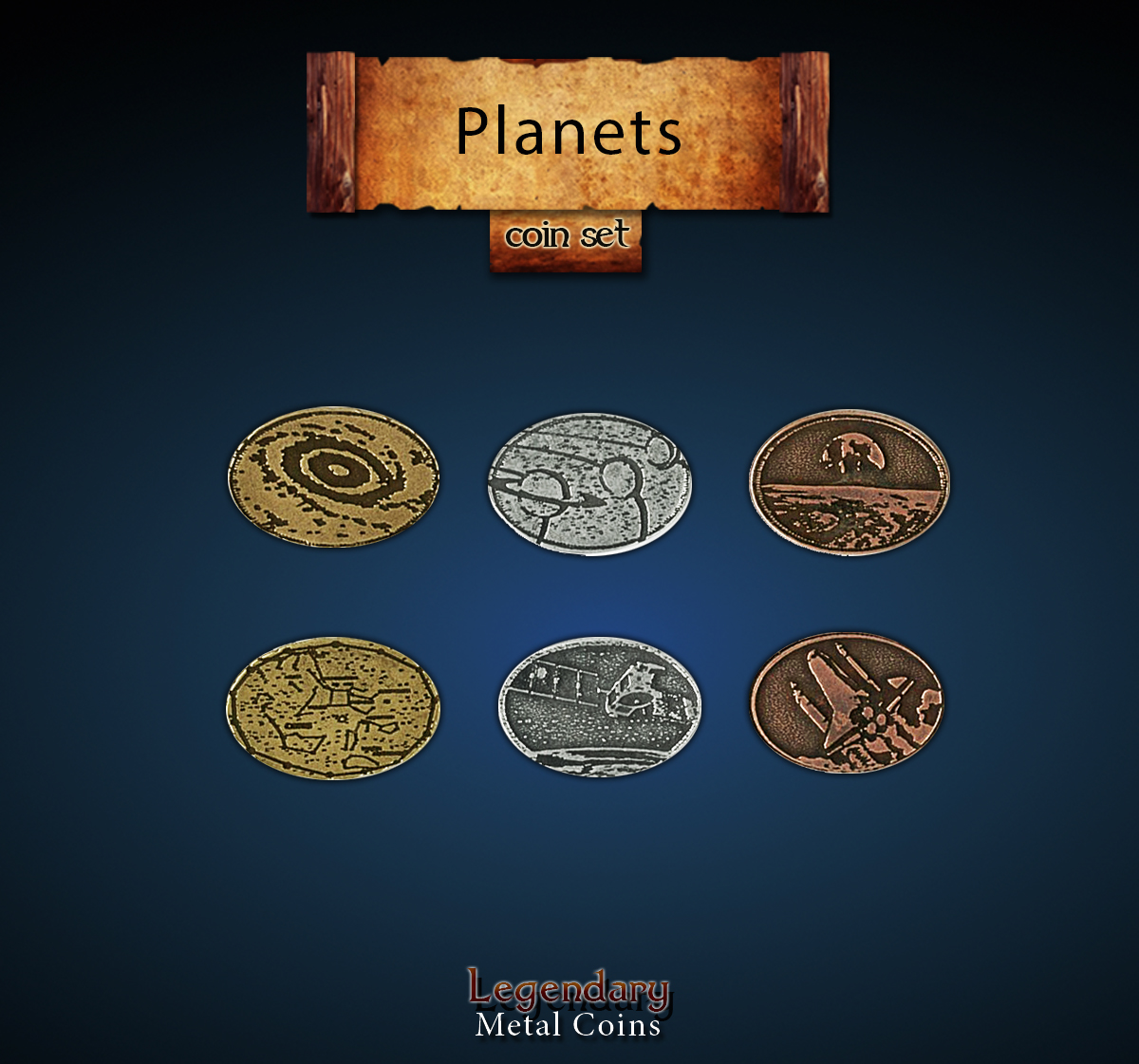 Legendary Metal Coins - Planets