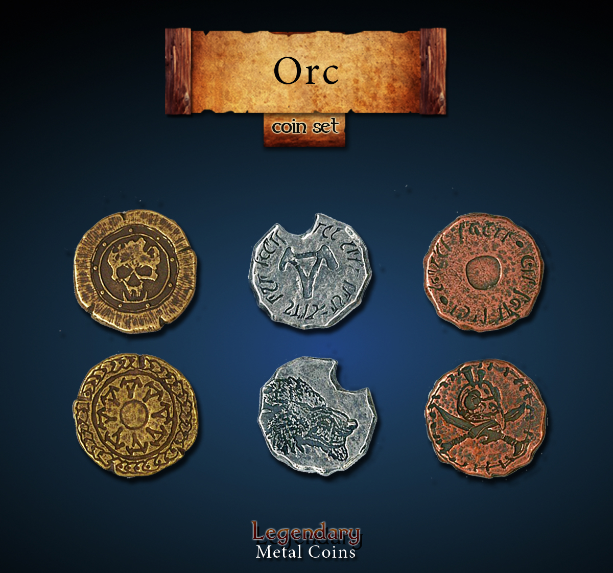 Legendary Metal Coins - Orc