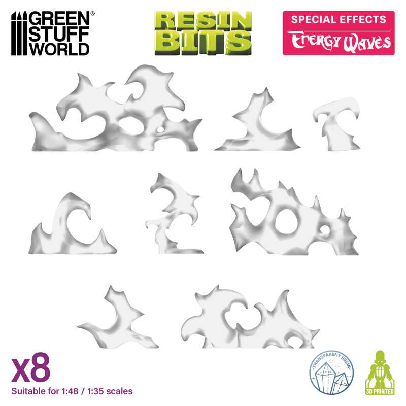 Green Stuff World: Special Effects - Energy Waves (8 pcs)