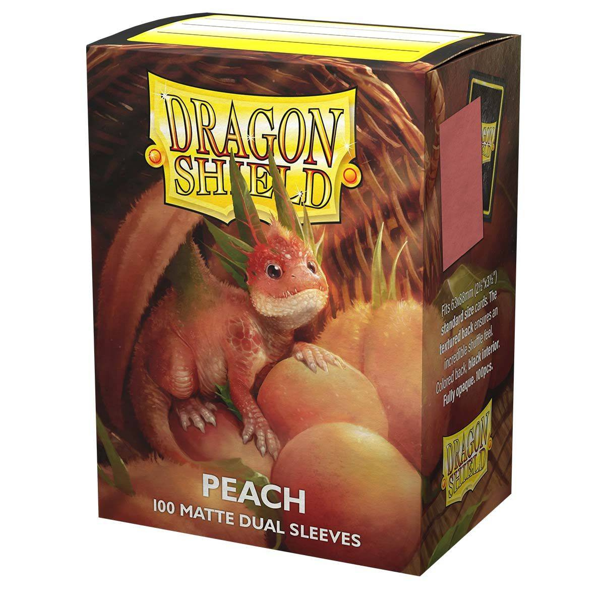 Koszulki na karty Dragon Shield: Matte Dual - Peach - 100 sztuk