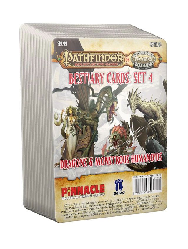 Pathfinder® for Savage Worlds: Bestiary Cards Pack 4 – Dragons & Monstrous Humanoids