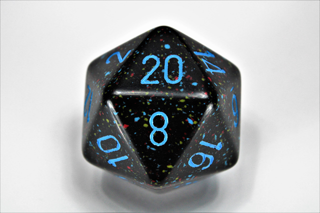 Kości Chessex -  kostka k20 34mm Speckled Blue Stars