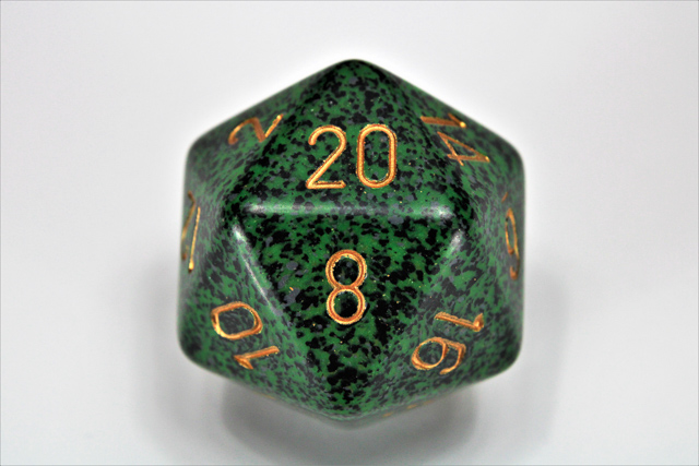 Kości Chessex -  kostka k20 34mm Speckled Golden Recon