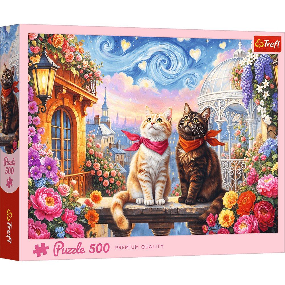 Puzzle 500 Zakochane mruczki