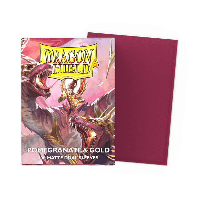 Koszulki na karty Dragon Shield: Matte Dual - Pomegranate & Gold - 100 sztuk