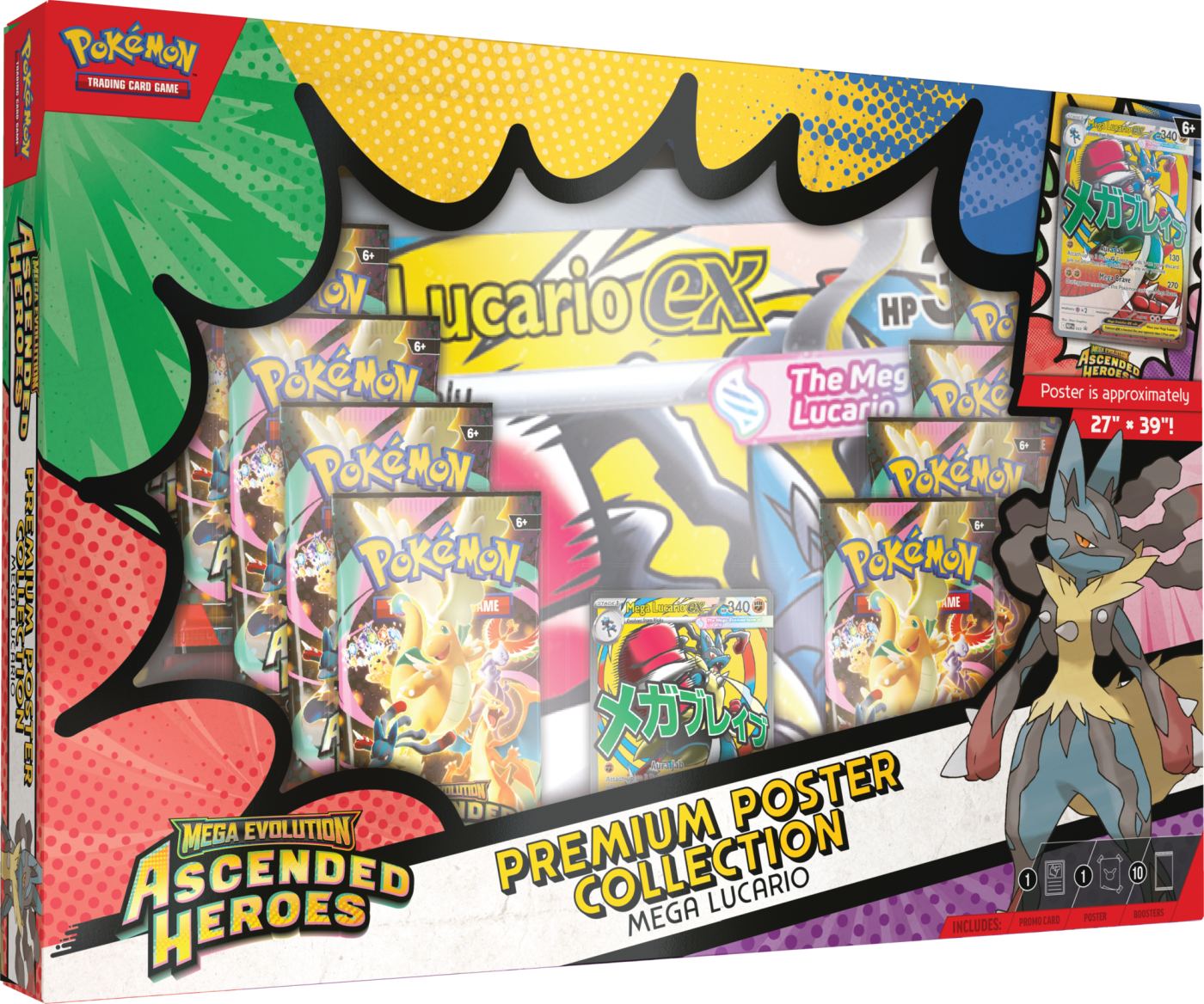 Pokémon TCG: Mega Evolution - Ascended Heroes - Premium Poster Collection - Lucario