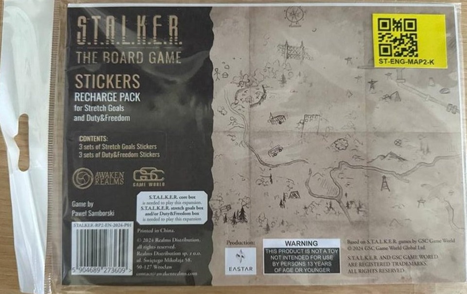 S.T.A.L.K.E.R. The Board Game: Maps & Stickers Recharge Pack 2 (edycja polska) (Stalker)