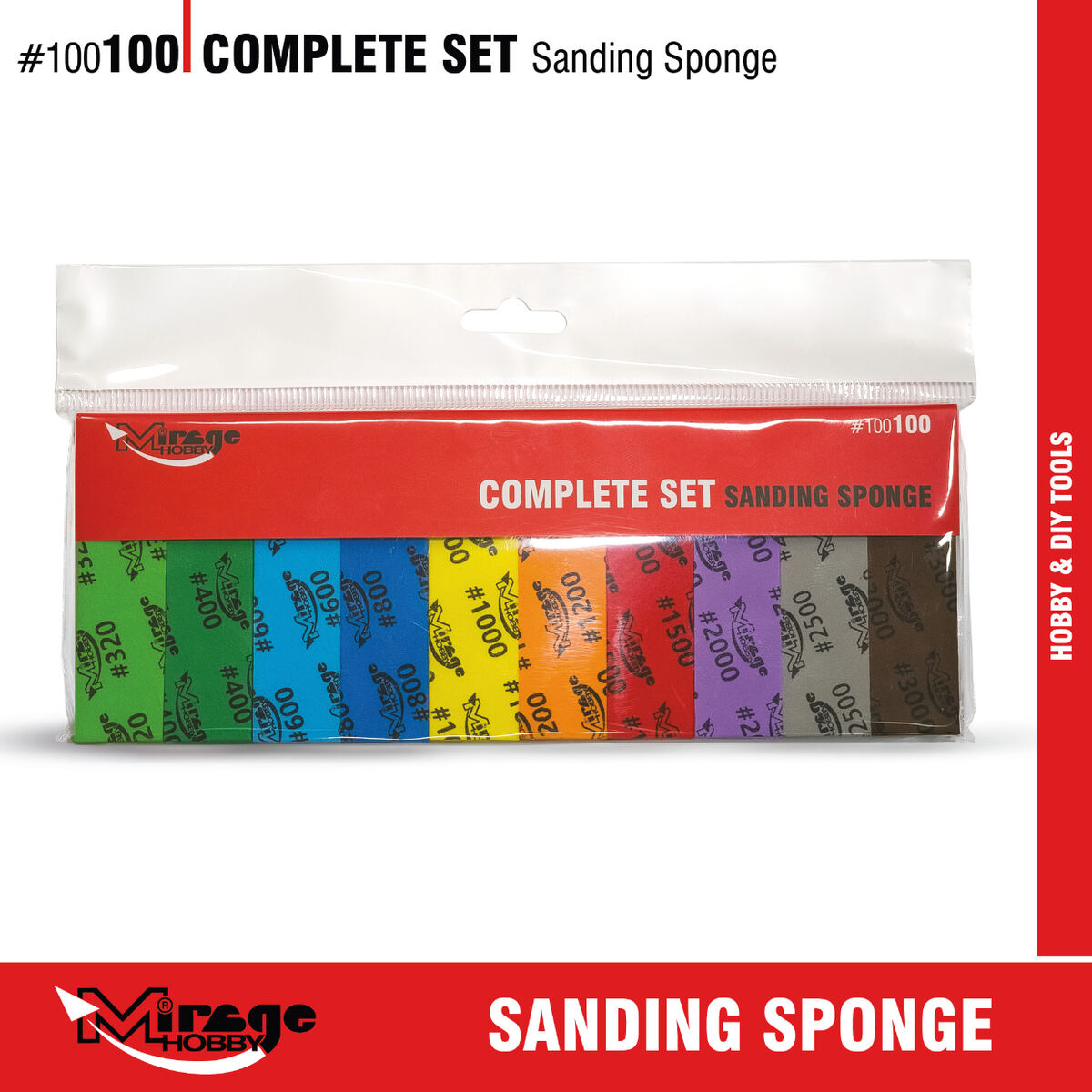 Mirage Hobby: Complete Set Sanding Sponge- 20 szt. (#320 - #3000)