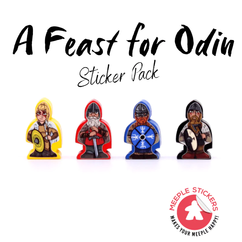 Meeple Stickers: zestaw naklejek do Uczta dla Odyna