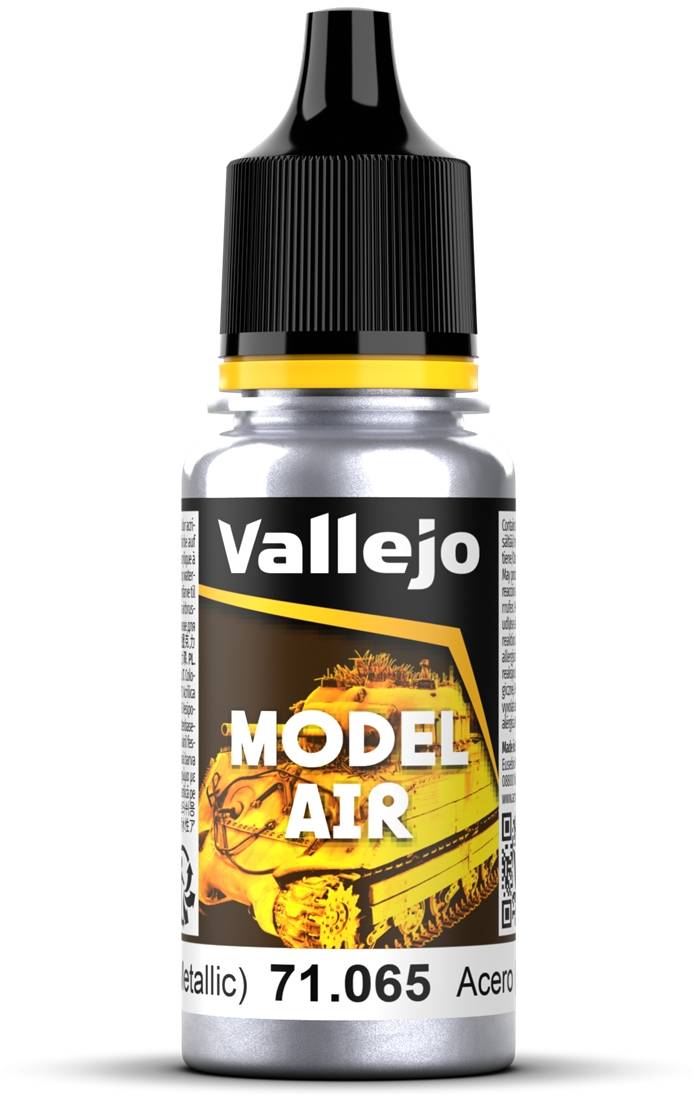 Vallejo: Model Air - Steel (Metallic) 17 ml