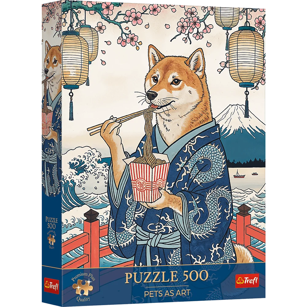 Puzzle 500 Pets as Art - Makaronowa medytacja Shiby