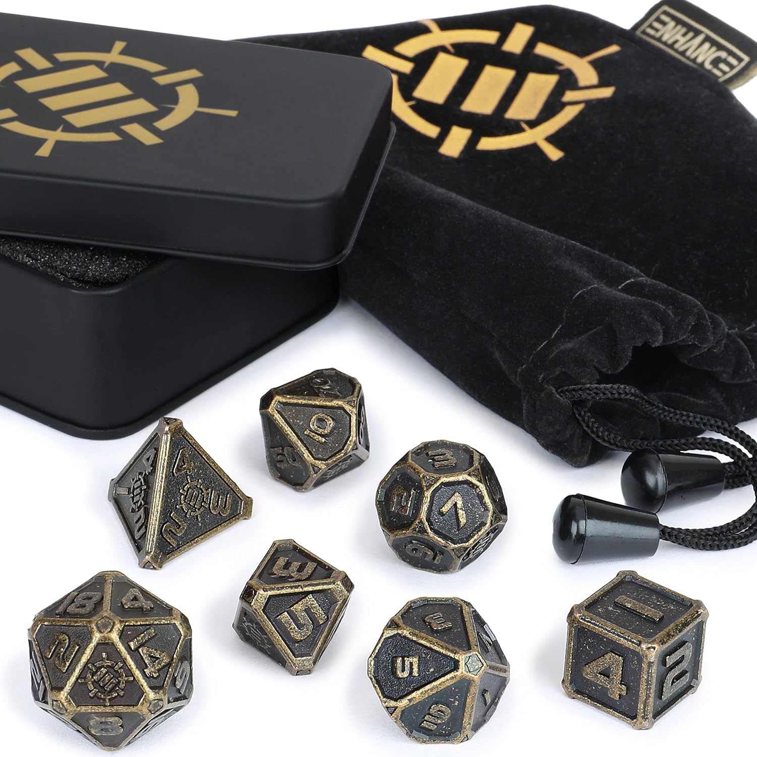 Enhance - RPG Metal Dice Set with case