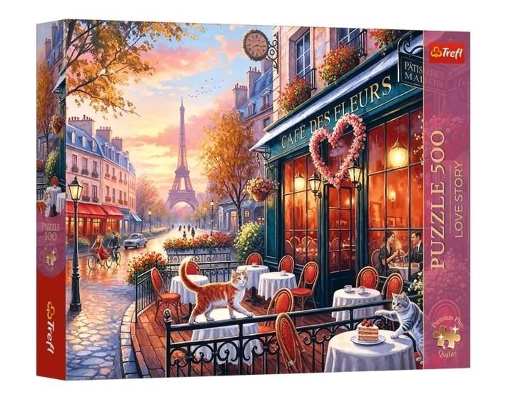 Puzzle 500 Love Story: Miłość w Paryżu