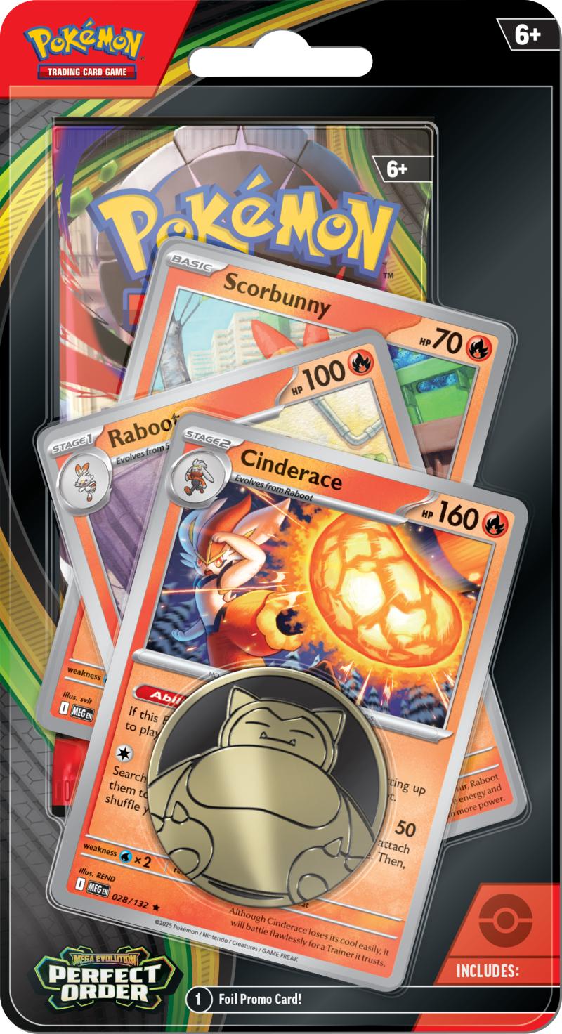 Pokémon TCG: Mega Evolution - Perfect Order - Premium Checklane Blister - Cinderace