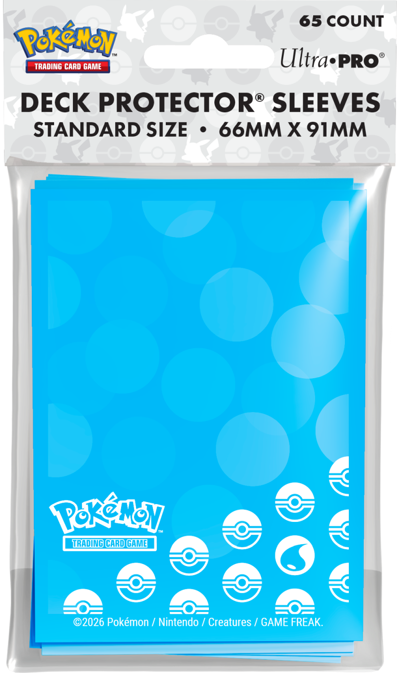 Koszulki na karty Ultra-Pro Pokémon Standard 66x91 mm 65 sztuk - Energy - Water Type