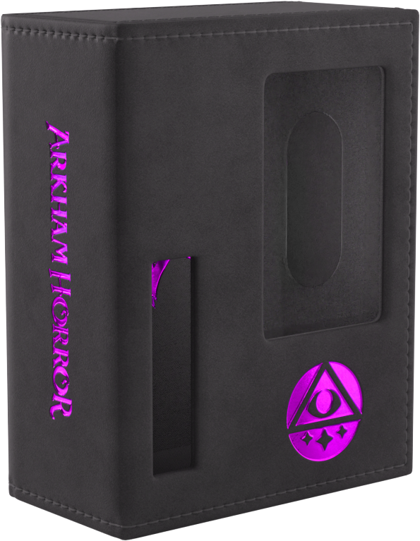 Pudełko na karty Gamegenic: Arkham Horror - Investigator Deck Tome - Mystic (Black-Purple)