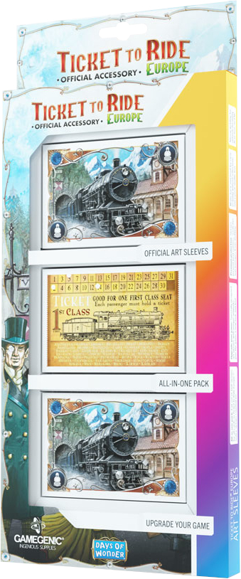 Koszulki na karty Gamegenic: Wsiąść do Pociągu - Europa Art Sleeves (58x90 mm) - 168 sztuk