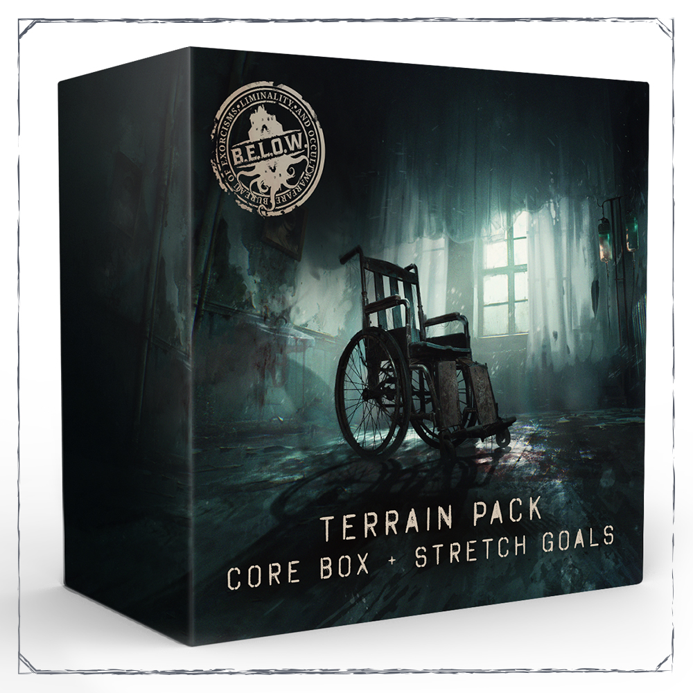 B.E.L.O.W.: The Asylum – Terrain Pack - Core Box and Stretch Goals Sundrop