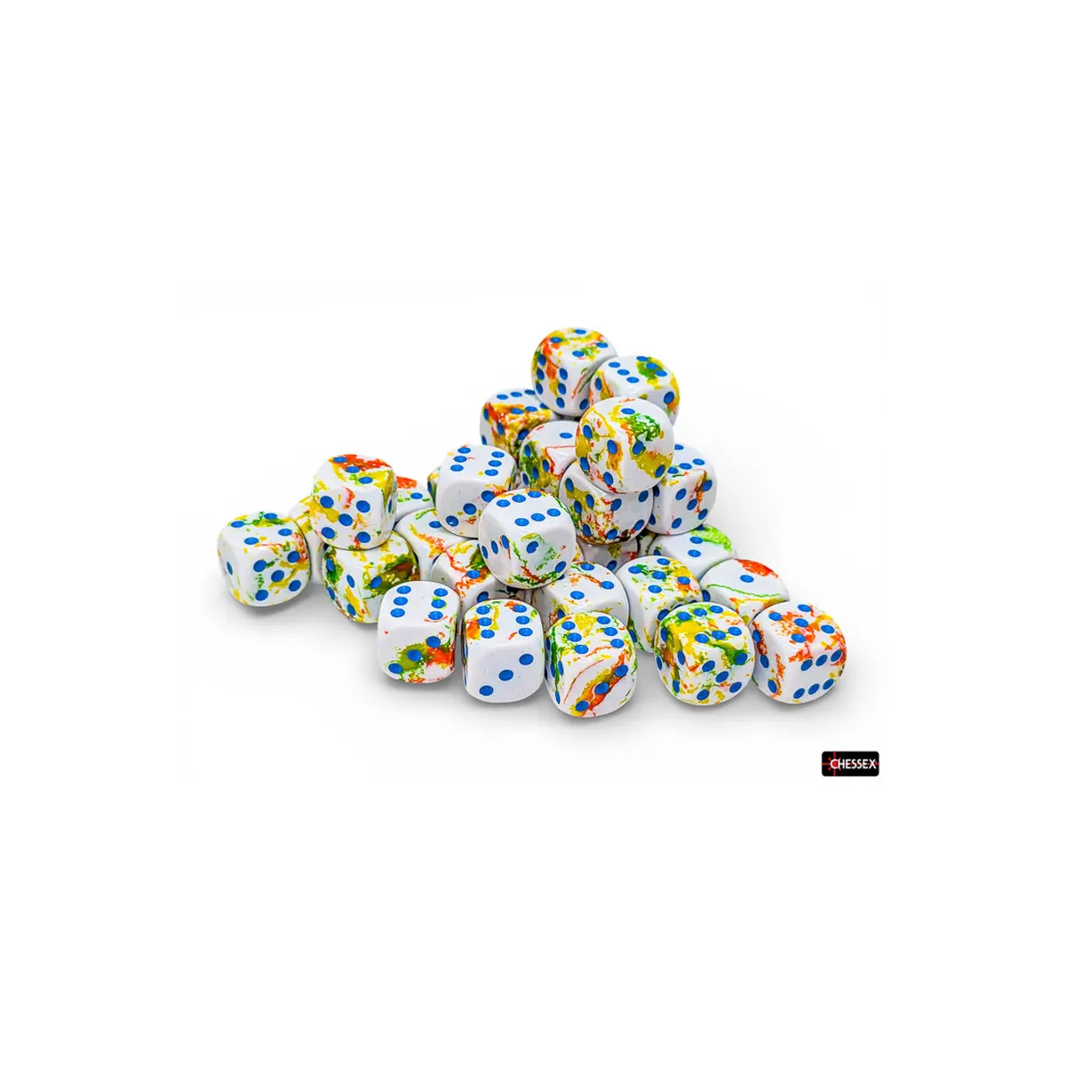 Kości Chessex - kostka k6 12mm Brush Breezy/Blue