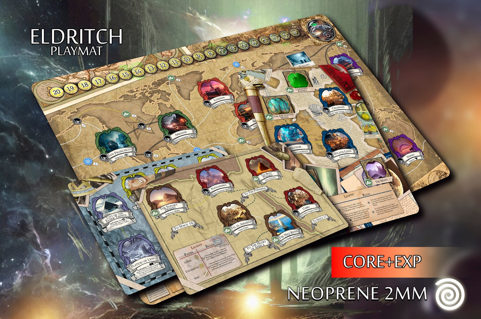 Zestaw mat do gry Eldritch Horror: Core + Expansions (edycja polska)