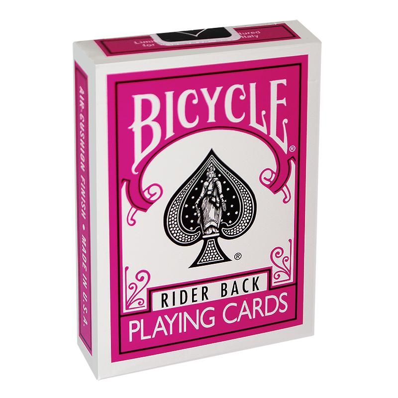Bicycle: Rider back playing cards - fuchsia