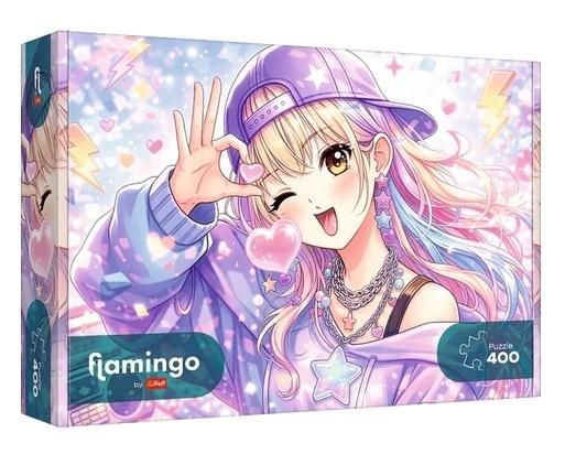 Puzzle 400 Flamingo - Pastelowy urok