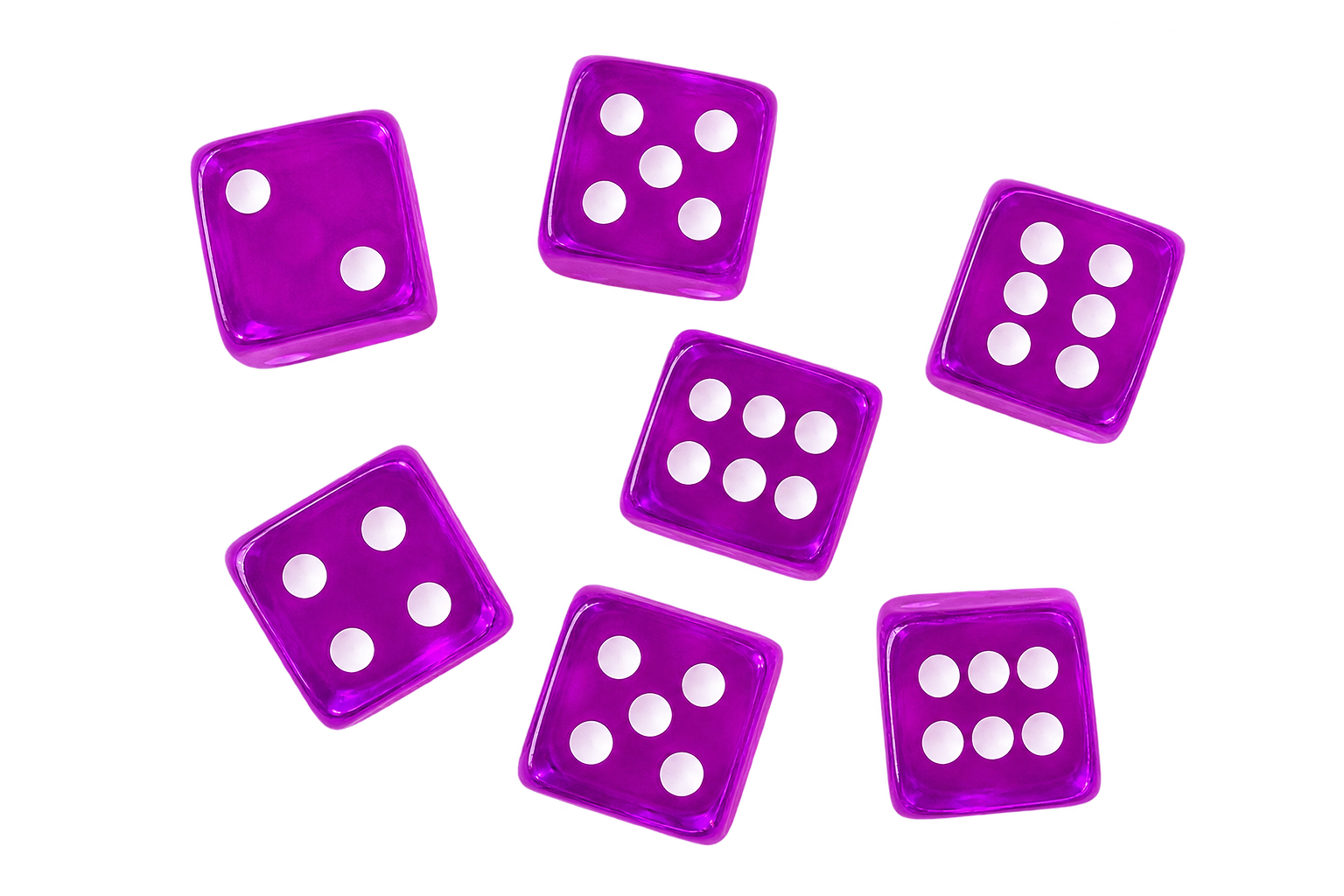 Dice/die k6 16mm (mesh) - transparent purple