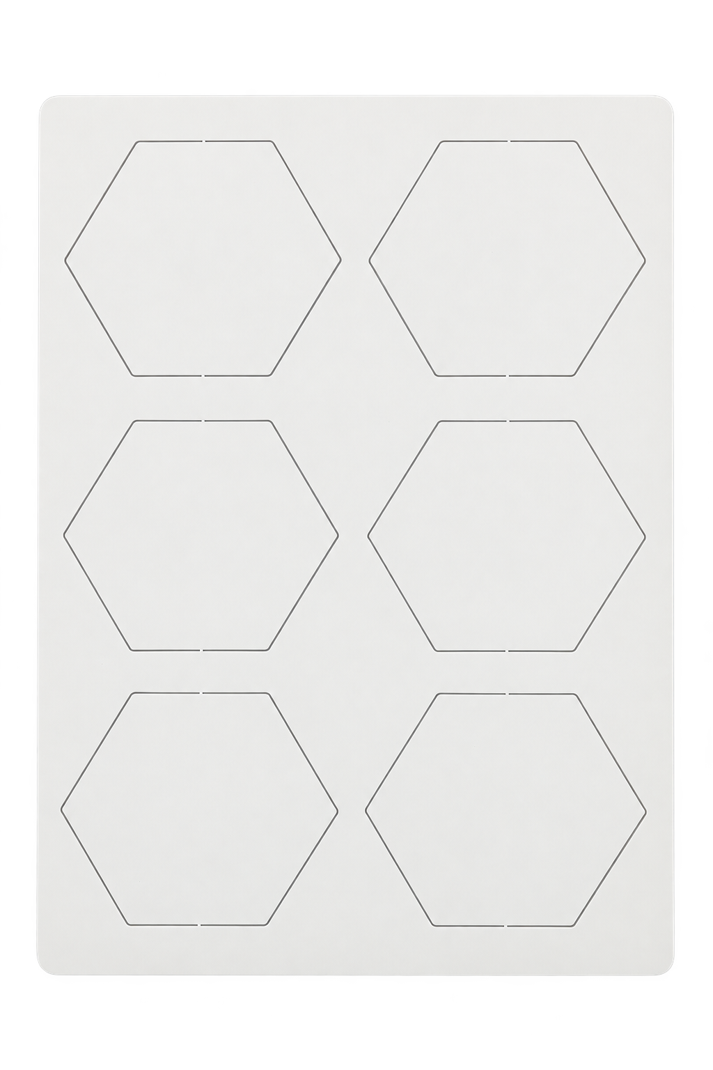 Czysty kafelek hex 45mm w wyprasce (CATAN)