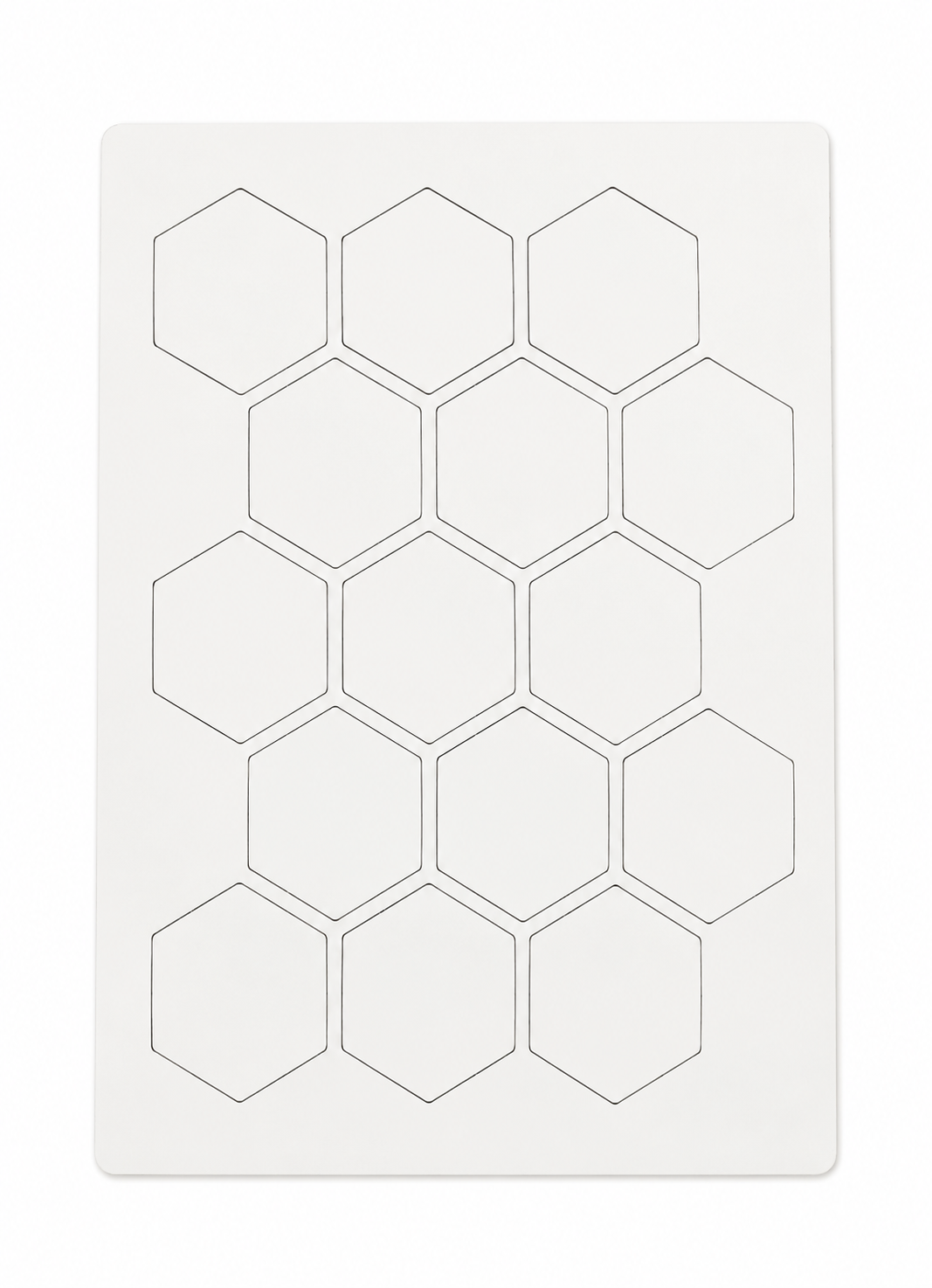 Czysty kafelek hex 30mm w wyprasce (15 sztuk)