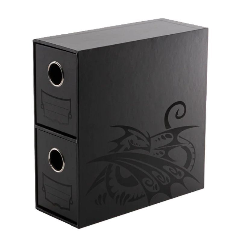 Dragon Shield Fortress 2-Card Drawers Vertical Box - Black