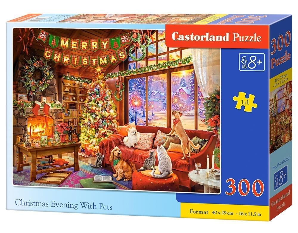Puzzle 300 Christmas Evening With Pets