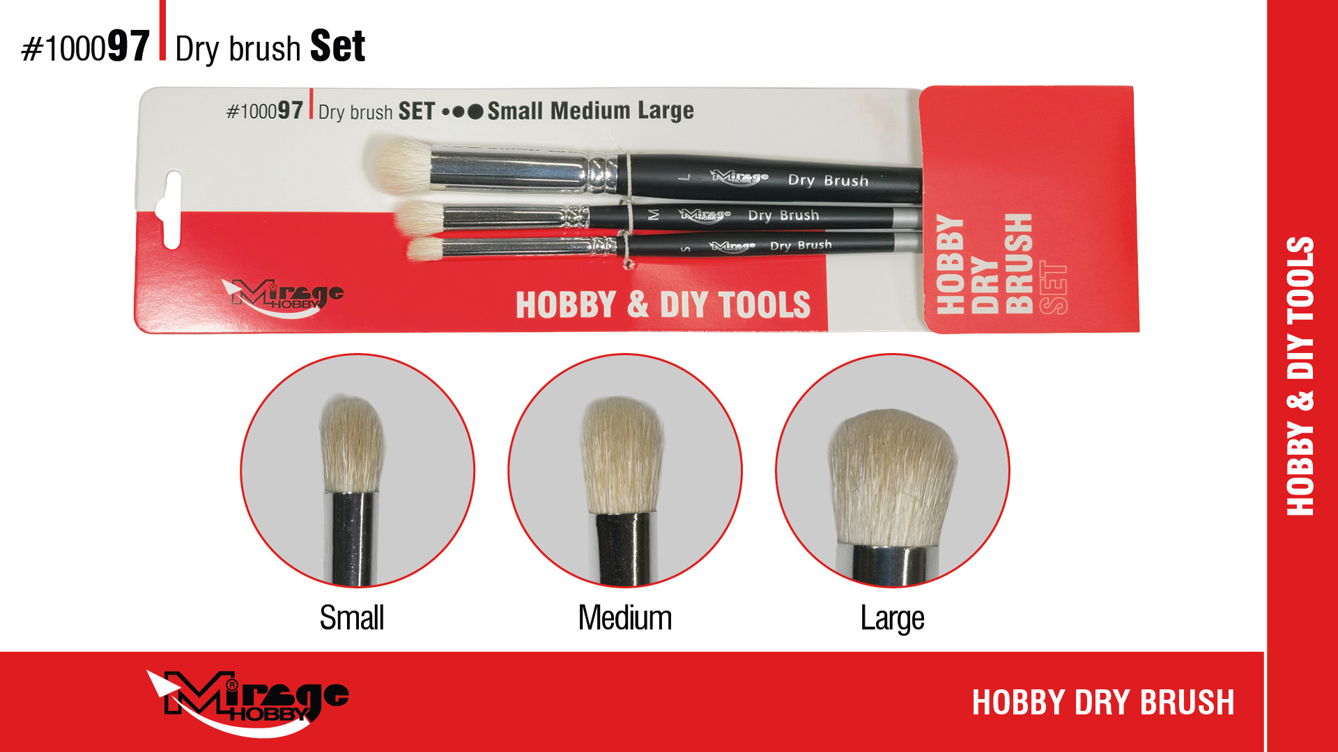 Mirage Hobby: Zestaw pędzli Dry Brush