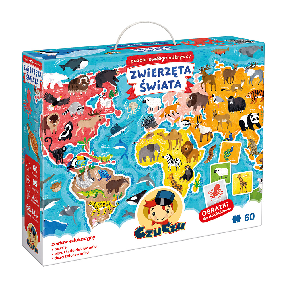 CzuCzu: Puzzle małego odkrywcy Zwierzęta świata 4+