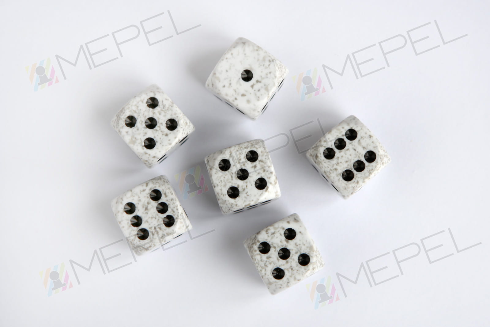 Chessex D6 16mm Speckled Arctic Camo die
