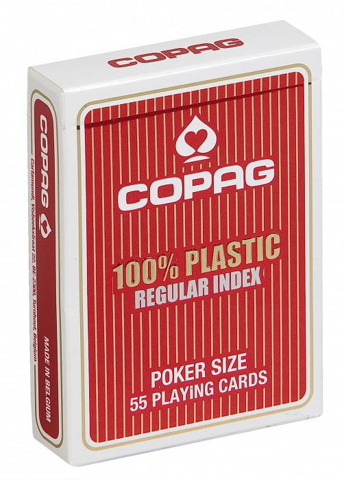 Plastikowe karty do gry: Copag Regular Index - czerwone