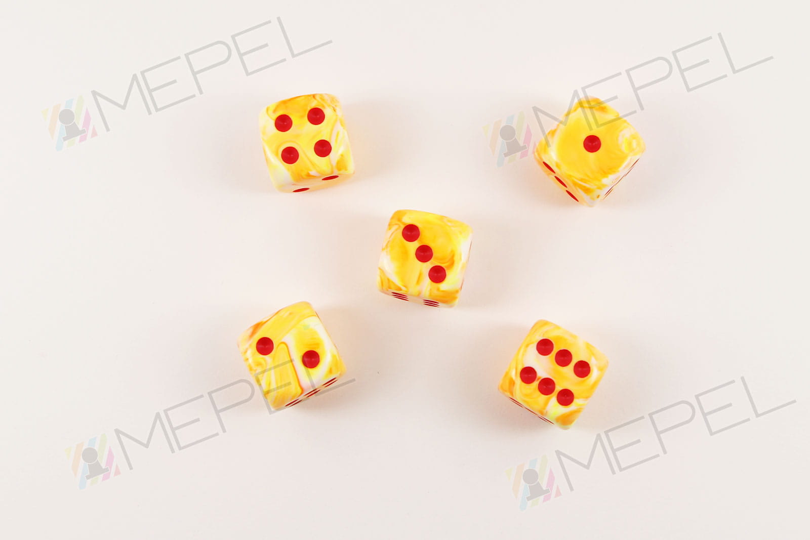 Kości Chessex - kostka k6 16mm Festive Sunburst/red