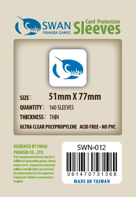 Swan Panasia card sleeves: 51x77 mm thin 160 pcs